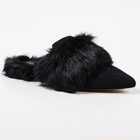 Rebecca Minkoff Shoes - Rebecca Minkoff Rafferty‎ Mules black Size 9 Real Rabbit Fur
